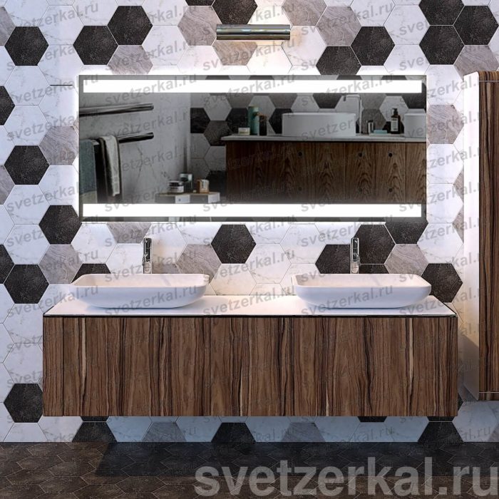 DOUBLE Зеркало с подсветкой для комнаты